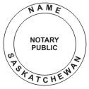 Saskatchewan Notary Stamp - 1 5/8"